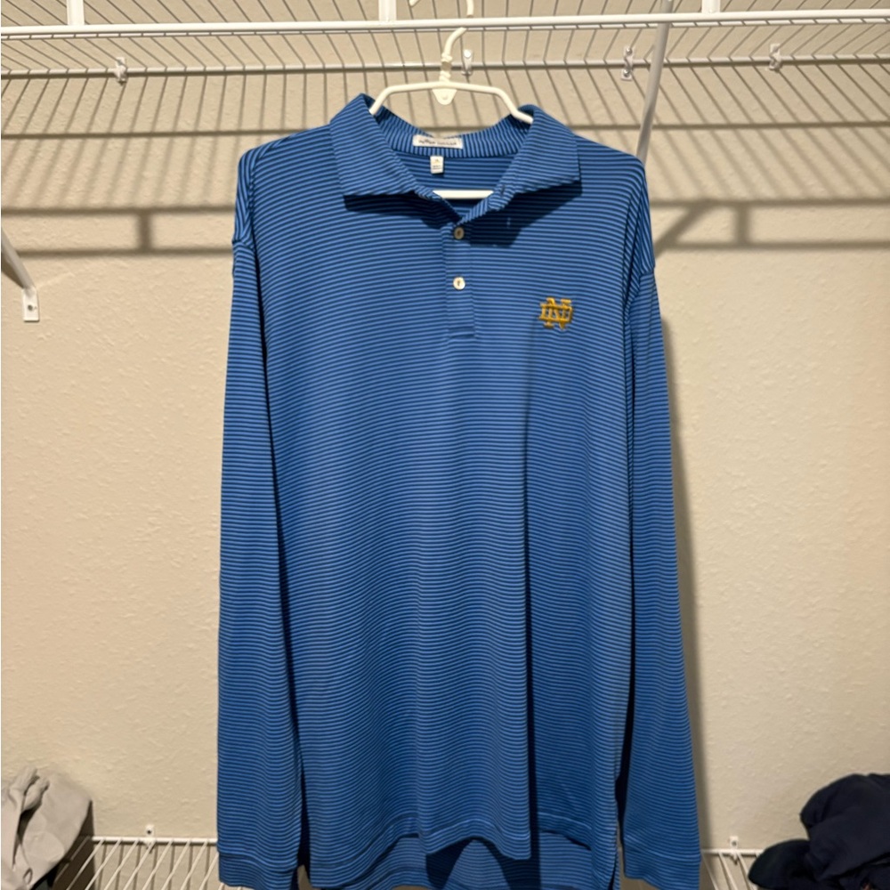 Peter Millar Navy Striped Polo